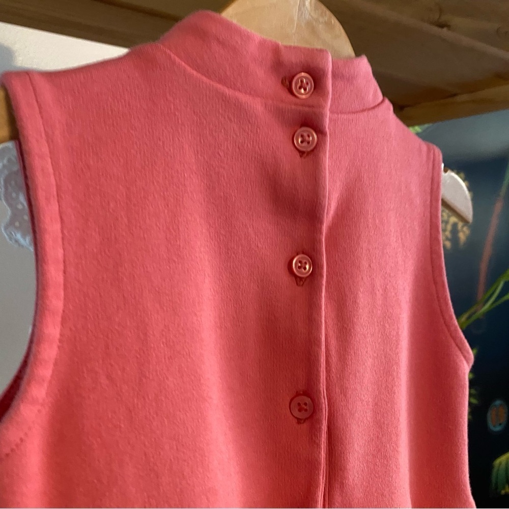 Janie and Jack Pink White Eyelet Ruffle Ponte Dress 4t - Picture 12 of 14